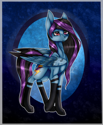 Size: 1148x1387 | Tagged: safe, artist:smallspark, oc, oc only, pegasus, pony, clothes, female, mare, socks, solo