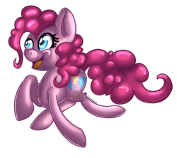 Size: 2480x2203 | Tagged: safe, artist:clayman778, pinkie pie, earth pony, pony, g4, female, high res, open mouth, raised hoof, simple background, solo, transparent background