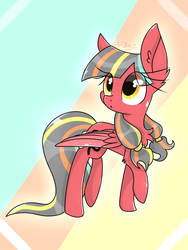 Size: 877x1169 | Tagged: safe, artist:derp-berry, oc, oc only, oc:eyebright, pegasus, pony, abstract background, female, mare, solo