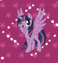 Size: 364x393 | Tagged: safe, twilight sparkle, alicorn, pony, g4, my little pony: the movie, official, abstract background, fabric, female, horn, looking at you, mare, smiling, solo, twilight sparkle (alicorn), wings
