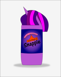 Size: 752x942 | Tagged: safe, artist:planetkiller, derpibooru exclusive, twilight sparkle, g4, ambiguous gender, bottle, inanimate object, literally twilight snapple, pun, simple background, snapple, solo, twilight snapple