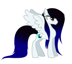 Size: 797x707 | Tagged: safe, artist:minelvi, oc, oc only, oc:cyan crystal, pegasus, pony, cutie mark, eyelashes, female, makeup, mare, pegasus oc, show accurate, simple background, solo, transparent background, vector, wings