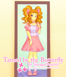 Size: 1721x2000 | Tagged: safe, artist:jonfawkes, adagio dazzle, fanfic:tamed by the butterfly, equestria girls, g4, bow, choker, clopfic, clothes, commission, dress, fanfic, fanfic art, fanfic cover, female, implied adagioshy, pigtails, solo
