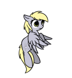 Size: 920x1004 | Tagged: safe, artist:neuro, derpy hooves, pegasus, pony, g4, female, floppy ears, flying, mare, simple background, solo, transparent background