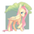 Size: 1200x1200 | Tagged: safe, artist:amphoera, fluttershy, pegasus, pony, g4, beanbrows, crossed hooves, eyebrows, female, leaf, leaf umbrella, looking at you, no mouth, simple background, solo, wings
