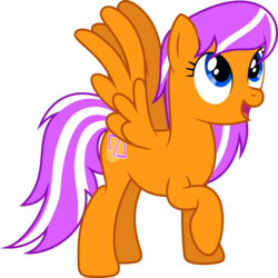 Size: 6400x6400 | Tagged: safe, artist:deratrox, artist:parclytaxel, oc, oc only, oc:digidrop, pegasus, pony, absurd resolution, cute, cutie mark, raised hoof, simple background, solo, spread wings, transparent background, vector