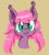 Size: 600x660 | Tagged: safe, artist:tehflah, oc, oc only, oc:joyous ways, bat pony, pony, bust, pigtails, portrait, simple background, solo, tongue out