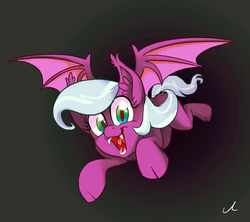 Size: 5400x4800 | Tagged: safe, artist:docwario, oc, oc only, oc:wicked ways, bat pony, pony, absurd resolution, flying, looking at you, open mouth, solo