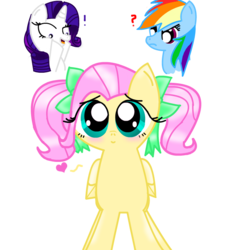 Size: 695x715 | Tagged: safe, artist:763lilypadpandaowl, fluttershy, rainbow dash, rarity, pegasus, pony, unicorn, g4, alternate hairstyle, blushing, pigtails, simple background, transparent background, trio