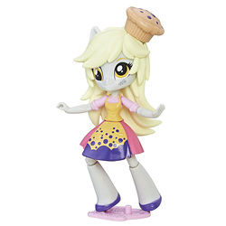 Size: 1000x1000 | Tagged: safe, derpy hooves, equestria girls, g4, apron, clothes, doll, equestria girls minis, female, food, muffin, solo, toy