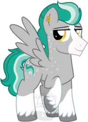 Size: 506x700 | Tagged: safe, artist:tambelon, oc, oc only, oc:cold front, pegasus, pony, male, solo, stallion, watermark