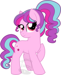 Size: 568x700 | Tagged: safe, artist:tambelon, oc, oc only, oc:kiss'n'tell, earth pony, pony, female, mare, solo, watermark