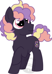 Size: 499x700 | Tagged: safe, artist:tambelon, oc, oc only, oc:midnight nebula, earth pony, pony, male, solo, stallion, watermark