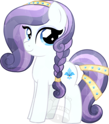 Size: 613x700 | Tagged: safe, artist:tambelon, oc, oc only, oc:crystal charm, crystal pony, pony, female, mare, solo, watermark