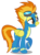 Size: 2219x3000 | Tagged: safe, artist:brony-works, spitfire, pegasus, pony, g4, clothes, female, goggles, high res, raised hoof, show accurate, simple background, solo, transparent background, uniform, vector, wonderbolts uniform