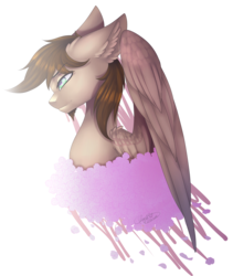 Size: 1943x2306 | Tagged: safe, artist:minelvi, oc, oc only, pegasus, pony, bust, commission, ear fluff, male, pegasus oc, portrait, simple background, solo, stallion, transparent background, wings, ych result