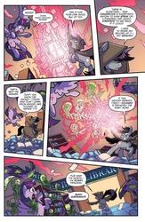 Size: 900x1384 | Tagged: safe, artist:tonyfleecs, idw, official comic, shadow lock, twilight sparkle, alicorn, pony, unicorn, from the shadows, g4, spoiler:comic, spoiler:comic52, book, cloak, clothes, comic, female, library, magic, male, mare, marshan, preview, speech bubble, stallion, that pony sure does love books, twilight sparkle (alicorn)