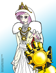 Size: 840x1080 | Tagged: safe, artist:arconius, princess celestia, human, g4, gradient background, hand, humanized, jewelry, nail polish, pendant, story included, sun