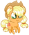 Size: 423x501 | Tagged: safe, artist:kagalicious, applejack, g4, chibi, ear fluff, female, simple background, solo, transparent background