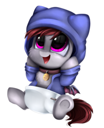 Size: 1774x2174 | Tagged: safe, artist:pridark, oc, oc only, oc:shadow spirit, pony, baby, baby pony, clothes, cute, diaper, hoodie, ocbetes, open mouth, smiling, sweater, underhoof