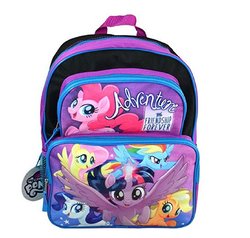 Size: 679x646 | Tagged: safe, applejack, fluttershy, pinkie pie, rainbow dash, rarity, twilight sparkle, alicorn, pony, g4, my little pony: the movie, official, adventure, amazon.com, backpack, friendship forever, mane six, merchandise, twilight sparkle (alicorn)