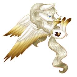 Size: 1925x1925 | Tagged: safe, artist:zombiecupcake101, oc, oc only, oc:angelica, bird, pegasus, pony, female, mare, simple background, solo, white background