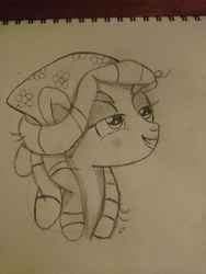 Size: 3120x4160 | Tagged: safe, artist:silversthreads, tree hugger, earth pony, pony, g4, daily sketch, female, high res, mare, sketch, solo, traditional art