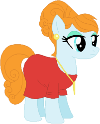 Size: 322x401 | Tagged: safe, artist:ra1nb0wk1tty, joan pommelway, pony, simple background, solo, white background