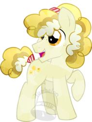 Size: 531x700 | Tagged: safe, artist:tambelon, oc, oc only, oc:buttery pop, crystal pony, pony, male, solo, stallion, watermark