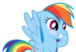 Size: 900x616 | Tagged: safe, artist:jocular-arts, rainbow dash, pegasus, pony, g4, .svg available, blushing, cute, dashabetes, female, simple background, smiling, solo, transparent background, vector