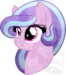 Size: 413x472 | Tagged: safe, artist:tambelon, oc, oc only, oc:succulent scent, crystal pony, pony, bust, female, mare, solo, watermark