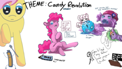 Size: 1920x1080 | Tagged: safe, artist:brainflowcrash, artist:cutepencilcase, artist:strangersaurus, pinkie pie, oc, pony, g4, drawpile disasters