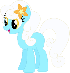 Size: 370x387 | Tagged: safe, artist:ra1nb0wk1tty, serena, pony, g4, flower, flower in hair, simple background, solo, white background