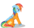 Size: 1024x860 | Tagged: dead source, safe, artist:php146, rainbow dash, pegasus, pony, g4, b-f16, bound wings, chains, clothes, cuffs, female, mare, prison outfit, prisoner, prisoner rd, restrained, shackles, simple background, solo, transparent background