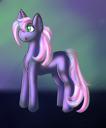 Size: 1280x1540 | Tagged: safe, artist:silver-draws-ponies, oc, oc only, pony, unicorn, green eyes, multicolored hair, solo