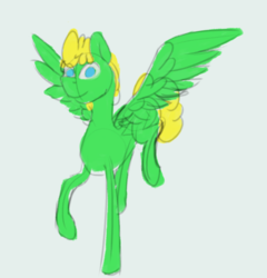 Size: 847x881 | Tagged: safe, artist:omegapex, oc, oc only, pegasus, pony, blue eyes, colored sketch, sketch, solo