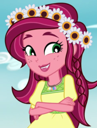 Size: 470x620 | Tagged: safe, screencap, gloriosa daisy, equestria girls, g4, my little pony equestria girls: legend of everfree, cropped, female, magical geodes, solo