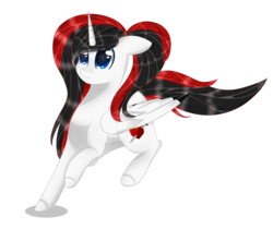 Size: 3000x2520 | Tagged: safe, artist:php146, oc, oc only, alicorn, pony, eye clipping through hair, female, floppy ears, high res, mare, simple background, solo, transparent background