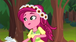 Size: 1100x618 | Tagged: safe, screencap, gloriosa daisy, equestria girls, g4, my little pony equestria girls: legend of everfree, female, magical geodes, solo