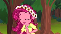 Size: 1100x618 | Tagged: safe, screencap, gloriosa daisy, equestria girls, g4, my little pony equestria girls: legend of everfree, female, magical geodes, solo