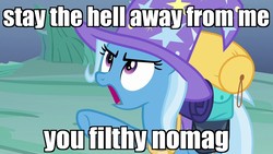 Size: 1280x720 | Tagged: safe, edit, edited screencap, screencap, trixie, pony, g4, to where and back again, angry, cute, fantastic beasts and where to find them, female, harry potter (series), image macro, meme, pointing, solo, trixie yells at everything, united states