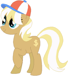 Size: 340x380 | Tagged: safe, artist:ra1nb0wk1tty, long shot, earth pony, pony, g4, female, hat, mare, simple background, solo, white background