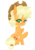 Size: 1236x1775 | Tagged: safe, artist:sofialurax, applejack, earth pony, pony, g4, female, scrunchy face, simple background, sitting, solo, transparent background