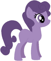 Size: 319x384 | Tagged: safe, artist:ra1nb0wk1tty, dusky grape, earth pony, pony, g4, background pony, blank flank, female, mare, simple background, solo, white background