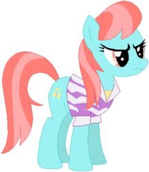 Size: 338x388 | Tagged: safe, artist:ra1nb0wk1tty, strawberry ice, earth pony, pony, g4, angry, female, mare, simple background, solo, white background