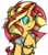 Size: 1168x1321 | Tagged: safe, artist:werbencs, sunset shimmer, pony, unicorn, g4, clothes, ear piercing, female, mare, piercing, simple background, solo, watch, white background, wristwatch