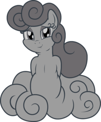 Size: 1666x2016 | Tagged: oc name needed, safe, artist:badumsquish, derpibooru exclusive, oc, oc only, cloud pony, original species, arm behind back, chubby, female, floating, lidded eyes, looking at you, raindigo, simple background, smiling, solo, transparent background