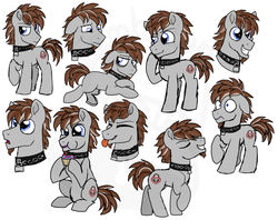 Size: 1024x812 | Tagged: safe, artist:tambelon, oc, oc only, oc:sub zero, earth pony, pony, choker, male, sketch, sketch dump, solo, stallion