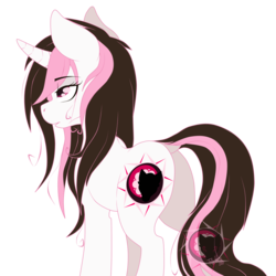 Size: 1500x1500 | Tagged: safe, artist:red_moonwolf, oc, oc only, oc:eclipsed moonwolf, pony, unicorn, butt, cutie mark, female, plot, simple background, solo, transparent background, vector