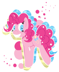 Size: 1311x1590 | Tagged: safe, artist:beardie, pinkie pie, g4, female, grin, lineless, smiling, solo